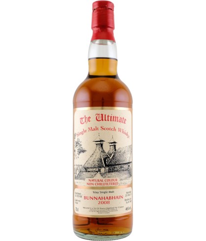Fles The Ultimate Bunnahabhain 13 Years Old vat 1164, enkel vat gebotteld door The Ultimate uit Amersfoort, op voorraad bij slijterij t Bockje in Bathmen