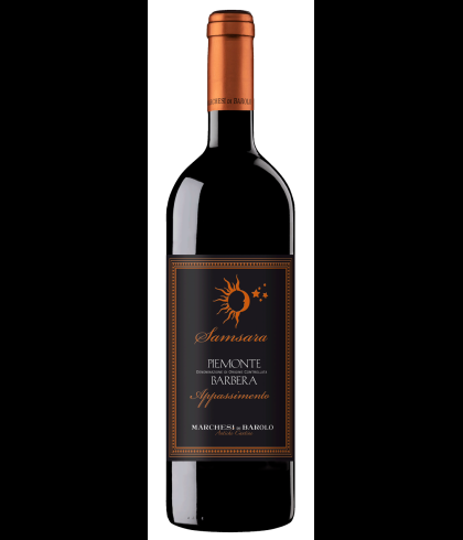 Fles Samsara Piemonte Barbera Appassimento, wijn op voorraad bij slijterij t Bockje in Bathmen