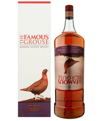 Fles The Famous Grouse 4,5 liter, Schotse blended whisky, op voorraad bij slijterij t Bockje in Bathmen