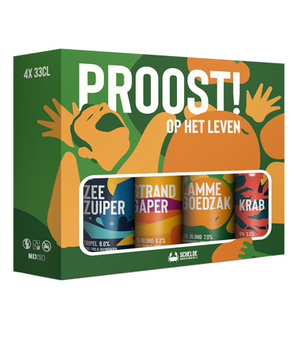 Fles Scheldebrouwerij Proost! Op Het Leven, bier van Scheldebrouwerij, bij slijterij t Bockje in Bathmen