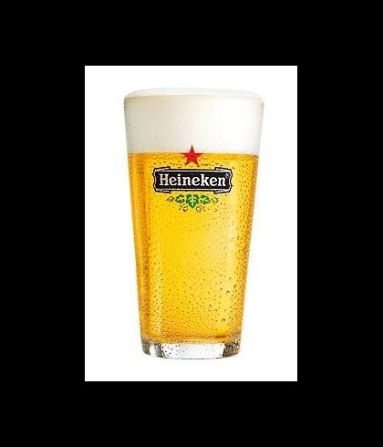 Heineken bierglas vaasje 25 cl, glas bij t Bockje in Bathmen