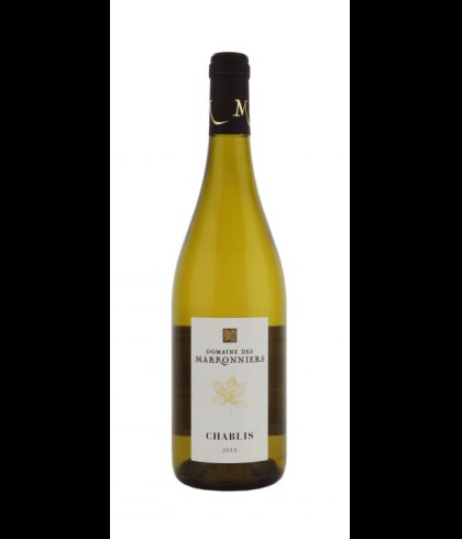 Fles Domaine Des Marronniers Chablis, wijn op voorraad bij slijterij t Bockje in Bathmen