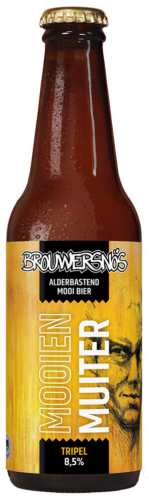 Fles Brouwersnos Mooien Muiter Tripel, bier van Brouwersnos, op voorraad bij slijterij ’t Bockje in Bathmen