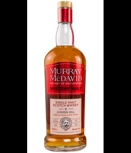 Fles Schotse whisky van bottelaar Murray McDavid, op voorraad bij slijterij t Bockje in Bathmen