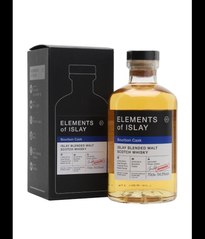 Fles Elements of Islay Bourbon Cask, single malt whisky, op voorraad bij slijterij t Bockje in Bathmen
