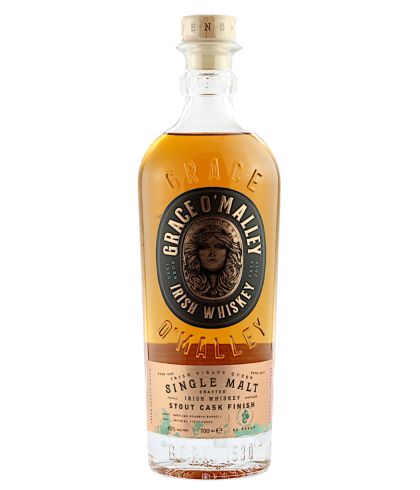 Fles Grace O’Malley Stout Cask Finish, single malt whisky, op voorraad bij slijterij t Bockje in Bathmen