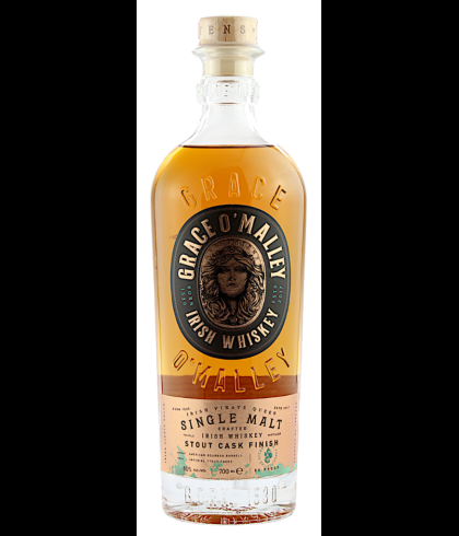 Fles Grace O’Malley Stout Cask Finish, single malt whisky, op voorraad bij slijterij t Bockje in Bathmen