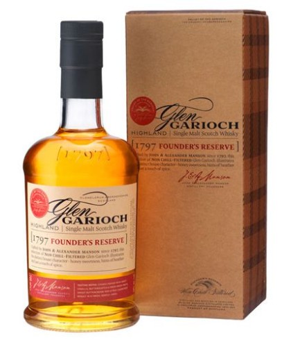Fles Glen Garioch Founder’s Reserve, single malt whisky, op voorraad bij slijterij t Bockje in Bathmen