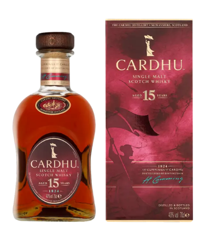 Fles Cardhu 15 Years Old, single malt whisky, op voorraad bij slijterij t Bockje in Bathmen