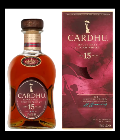 Fles Cardhu 15 Years Old, single malt whisky, op voorraad bij slijterij t Bockje in Bathmen