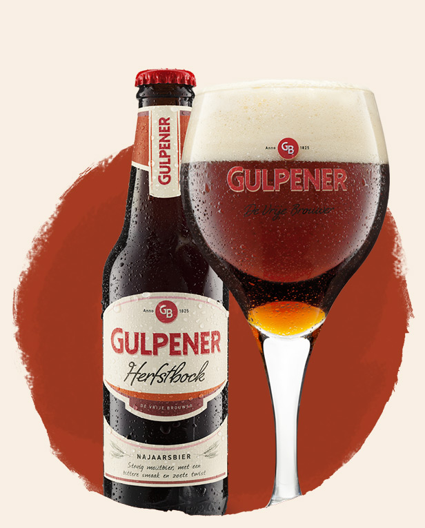Fles Gulpener Herfstbock, bier van Gulpener, bij slijterij ’t Bockje in Bathmen