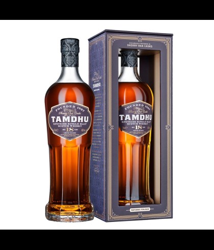 Fles Tamdhu 18 Years Old, Speyside single malt whisky uit Knockando, op voorraad bij slijterij t Bockje in Bathmen