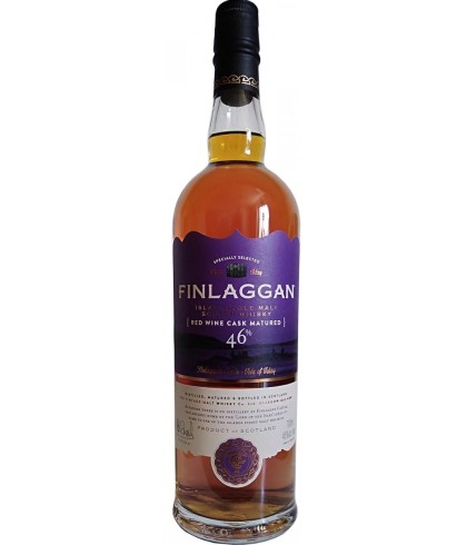 Fles Finlaggan Red Wine Cask, single malt whisky, op voorraad bij slijterij t Bockje in Bathmen