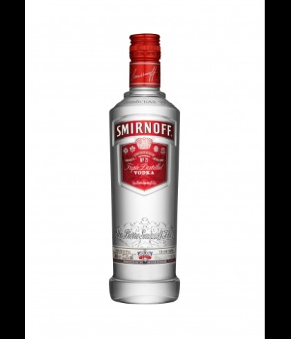 Fles Smirnoff Vodka Red, wodka, op voorraad bij slijterij t Bockje in Bathmen
