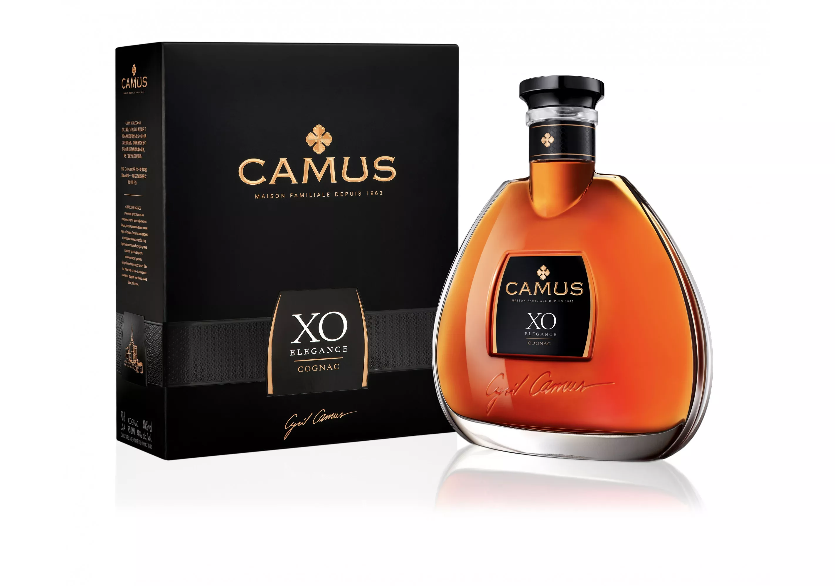 Cognac Camus XO Elegance Cognac van Camus, op voorraad bij slijterij ’t Bockje in Bathmen