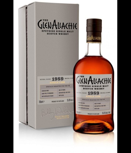 Fles GlenAllachie 1989 PX Puncheon Single Cask 32Y, single malt whisky, op voorraad bij slijterij t Bockje in Bathmen