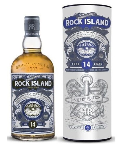 Fles Rock Island 14 Years Old Sherry Edition, whisky, op voorraad bij slijterij t Bockje in Bathmen
