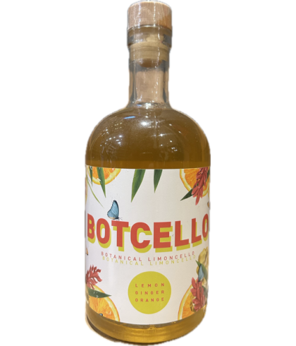 Likeur Botcello Citroen Gember Sinaasappel Botanische Limoncello van Botcello, bij slijterij ’t Bockje in Bathmen