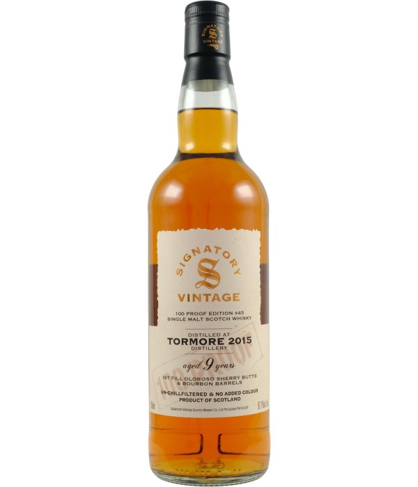 Signatory Vintage Tormore 9 Years Old 2015 100 Proof #45 bij t Bockje in Bathmen