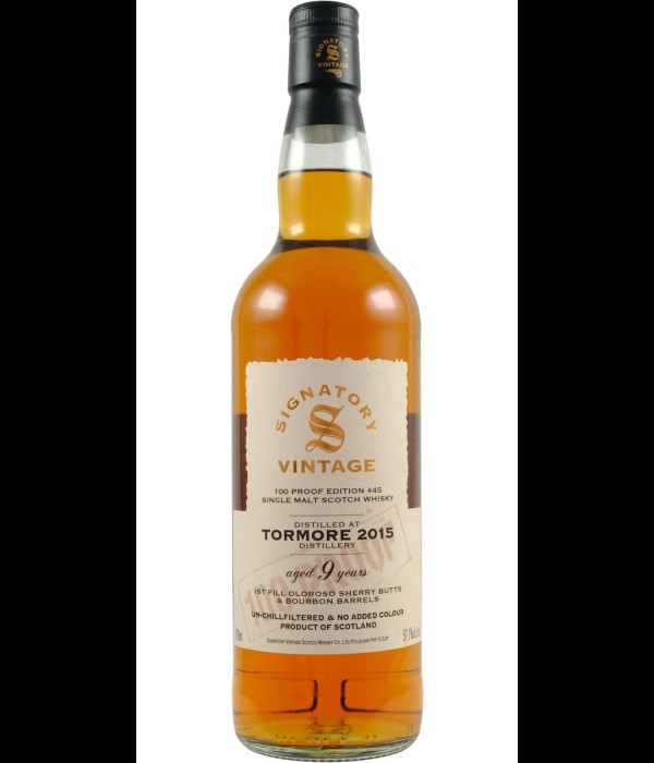 Signatory Vintage Tormore 9 Years Old 2015 100 Proof #45 bij t Bockje in Bathmen