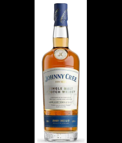 Fles Johnny Cree Lowland Single Malt, whisky, op voorraad bij slijterij t Bockje in Bathmen