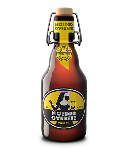 Fles Moeder Overste Tripel, bier, bij slijterij t Bockje in Bathmen