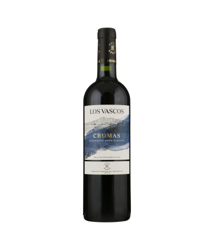 Fles Los Vascos Cromas Carmenère Gran Reserva, wijn op voorraad bij slijterij t Bockje in Bathmen
