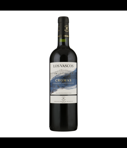 Fles Los Vascos Cromas Carmenère Gran Reserva, wijn op voorraad bij slijterij t Bockje in Bathmen