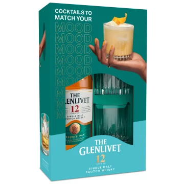 The Glenlivet 12 Years Old Double Oak Giftpack met 2 Glazen