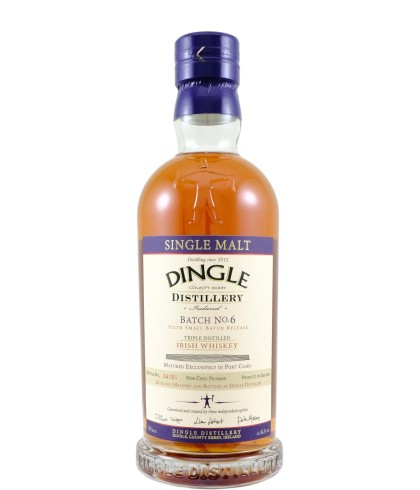 Fles Dingle Single Malt Batch 6, single malt whisky, op voorraad bij slijterij t Bockje in Bathmen