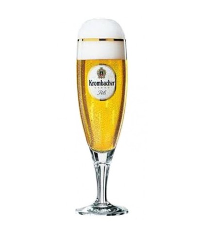 Krombacher Glas op Voet, glas bij t Bockje in Bathmen