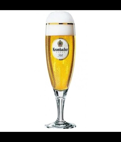 Krombacher Glas op Voet, glas bij t Bockje in Bathmen