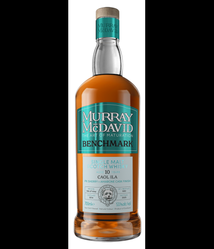 Fles Murray McDavid Benchmark Caol Ila 10 Years Old, single malt whisky, op voorraad bij slijterij t Bockje in Bathmen