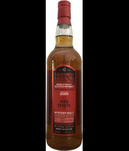 Fles Speyside's finest mystery malt 12Y, whisky, op voorraad bij slijterij t Bockje in Bathmen