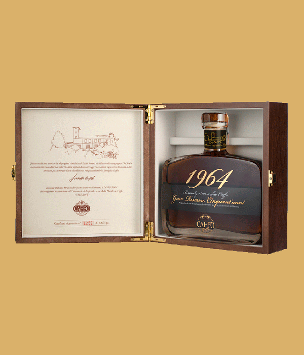 Caffo Brandy 1964 Stravecchio Gran Riserva Cinquant’anni bij t Bockje in Bathmen