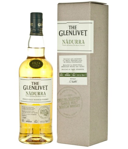 Fles The Glenlivet Nadurra First Fill American White Oak, whisky, bij slijterij ’t Bockje in Bathmen