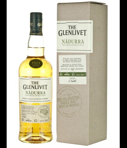 Fles The Glenlivet Nadurra First Fill American White Oak, single malt whisky, op voorraad bij slijterij t Bockje in Bathmen
