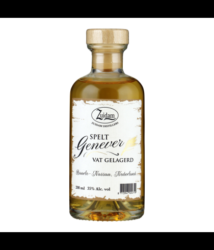 Fles Zuidam Spelt Genever, jenever van Zuidam, bij slijterij t Bockje in Bathmen