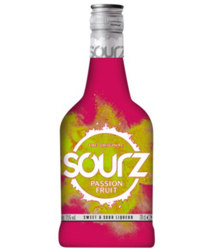 Sourz Passion Fruit, op voorraad bij slijterij t Bockje in Bathmen