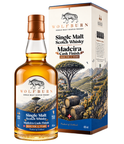 Botella de Wolfburn 12Y Madeira Cask Finish, whisky