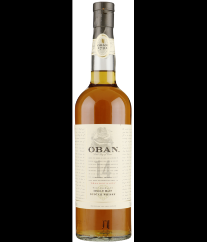 Fles Oban 14 Years Old, Schotse Highland single malt uit Oban, op voorraad bij slijterij t Bockje in Bathmen