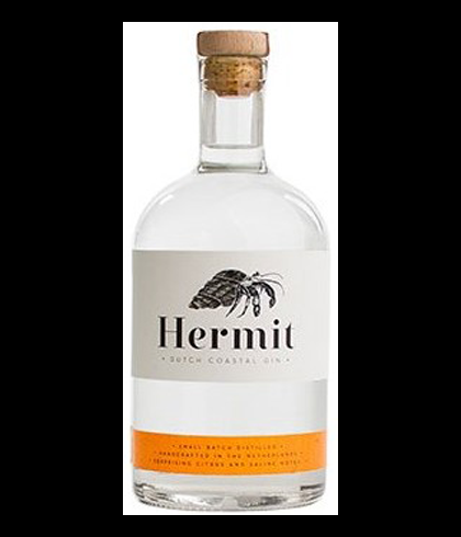 Fles Hermit Dutch Coastal Gin, gin, op voorraad bij slijterij t Bockje in Bathmen