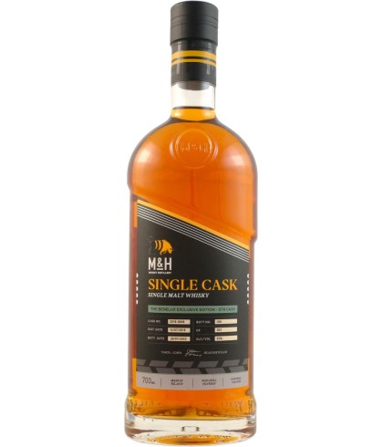 Fles M and H Benelux Exclusive Edition 2022, Israelische single malt whisky, op voorraad bij slijterij t Bockje in Bathmen