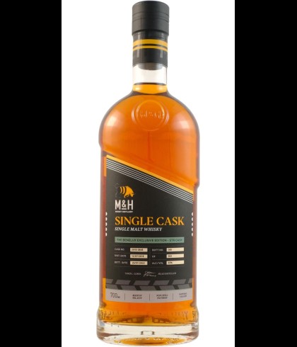 Fles M and H Benelux Exclusive Edition 2022, Israelische single malt whisky, op voorraad bij slijterij t Bockje in Bathmen