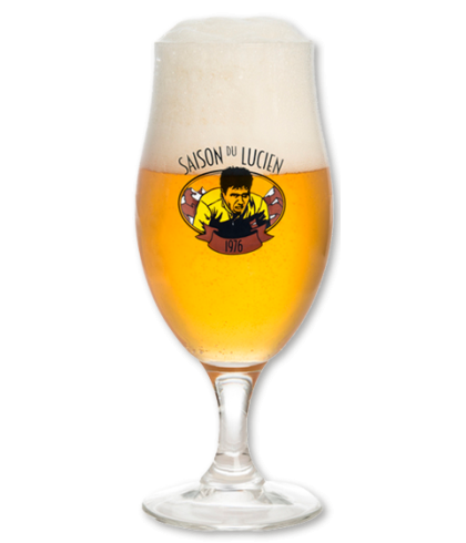 Saison Du Lucien Bierglas Op Voet, glas bij t Bockje in Bathmen