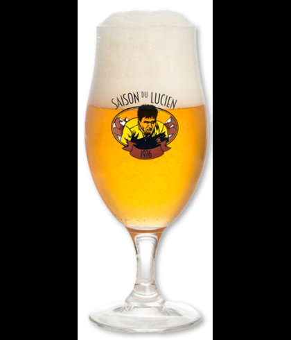 Saison du Lucien bierglas op voet van 33 centiliter, op voorraad bij slijterij t Bockje in Bathmen
