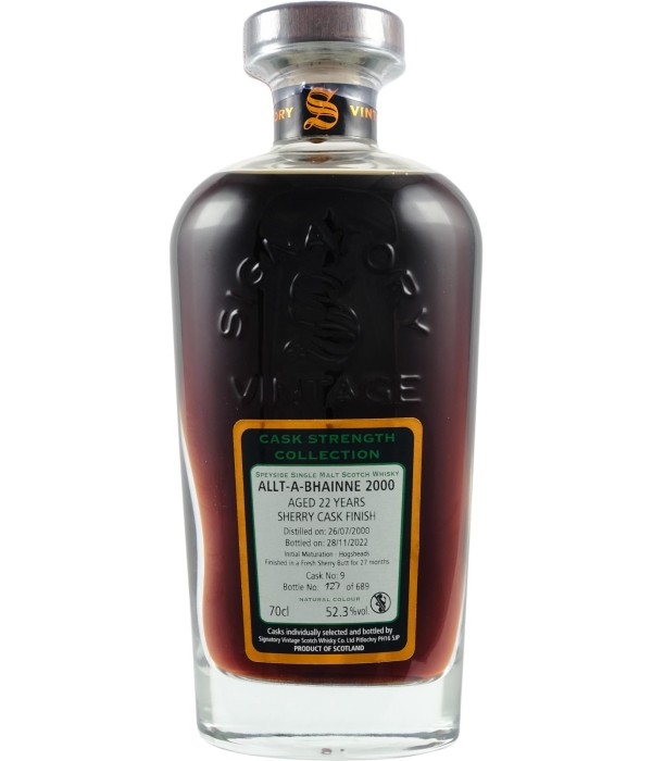 Signatory Vintage Allt-a-Bhainne 2000 22 Years Old Cask Strength #9 bij t Bockje in Bathmen