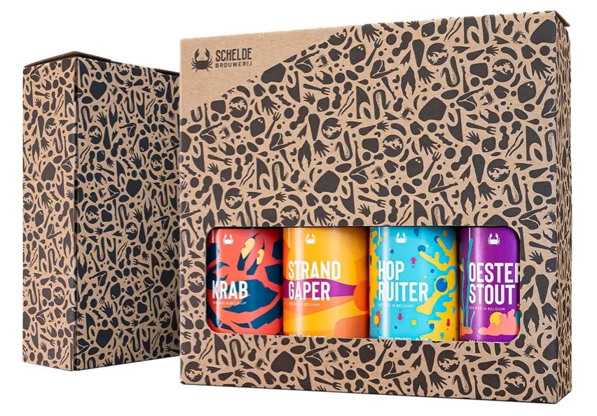 Fles Scheldebrouwerij Geschenkverpakking, bier van Scheldebrouwerij, bij slijterij ’t Bockje in Bathmen