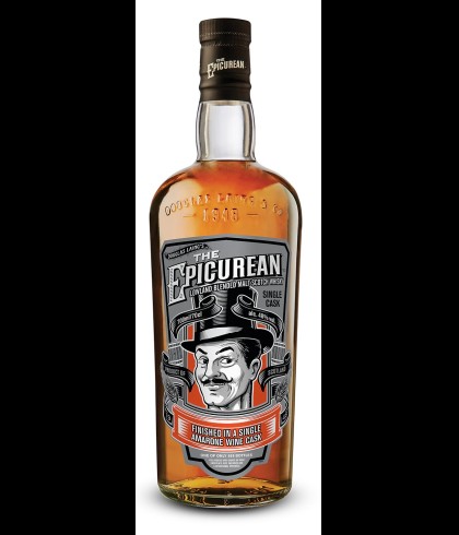 Fles The Epicurean Amarone Wood Finish, Lowland blended malt van Douglas Laing, op voorraad bij slijterij t Bockje in Bathmen