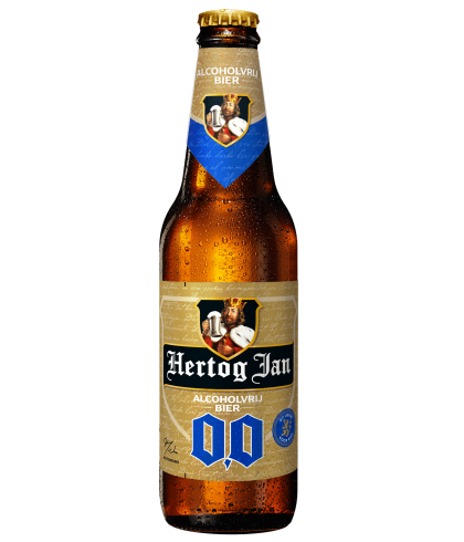 Alcoholvrije drank Hertog Jan Alcoholvrij Bier 0,0% van Hertog Jan, bij slijterij ’t Bockje in Bathmen
